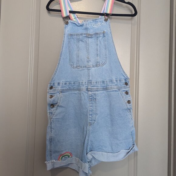 NWT Target Pride Denim Queen Short Overalls - Picture 2 of 3